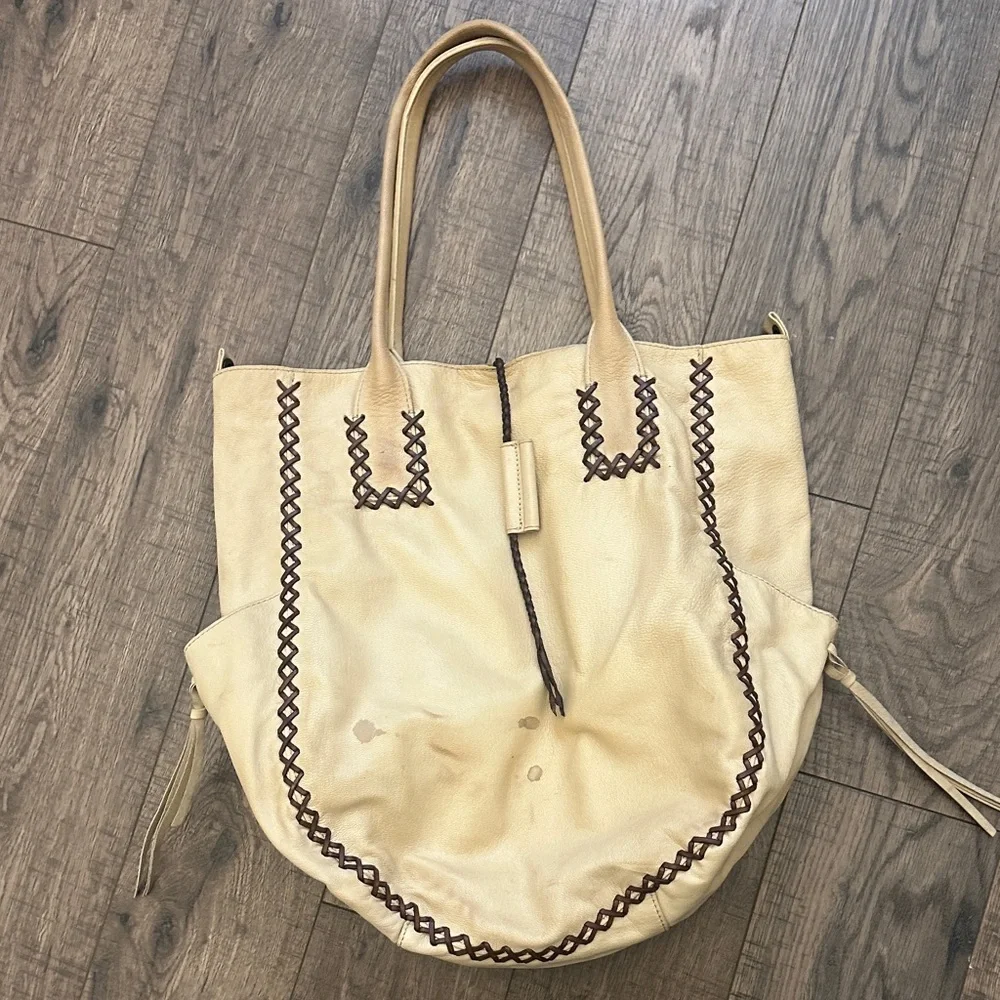 Large Vintage Sondra Roberts Leather Tote Hobo Bag TLC Project
